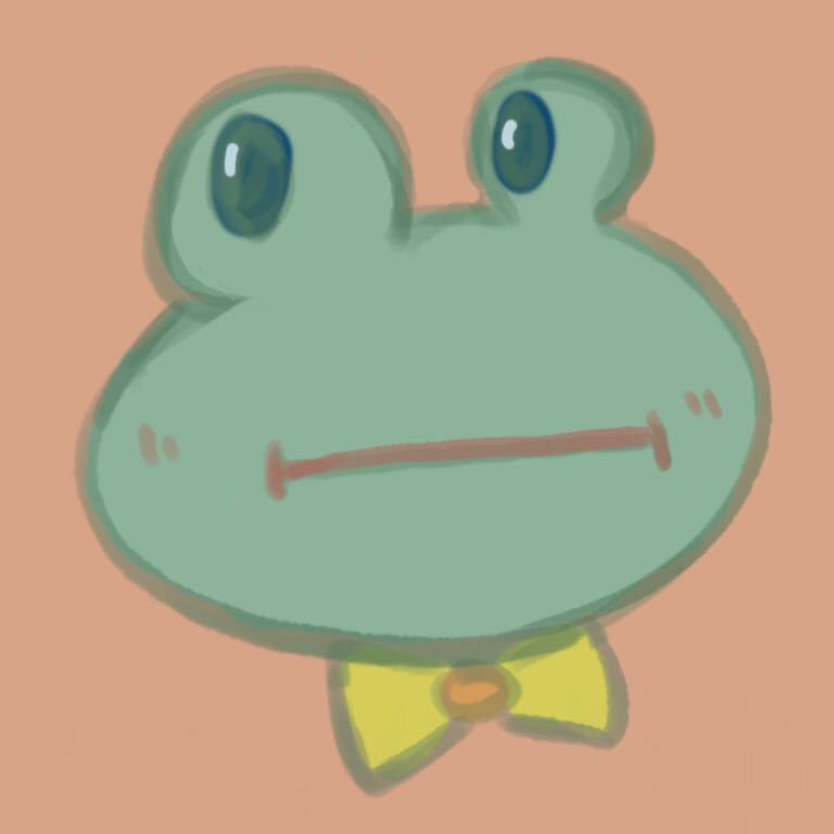 cartoon frog logo